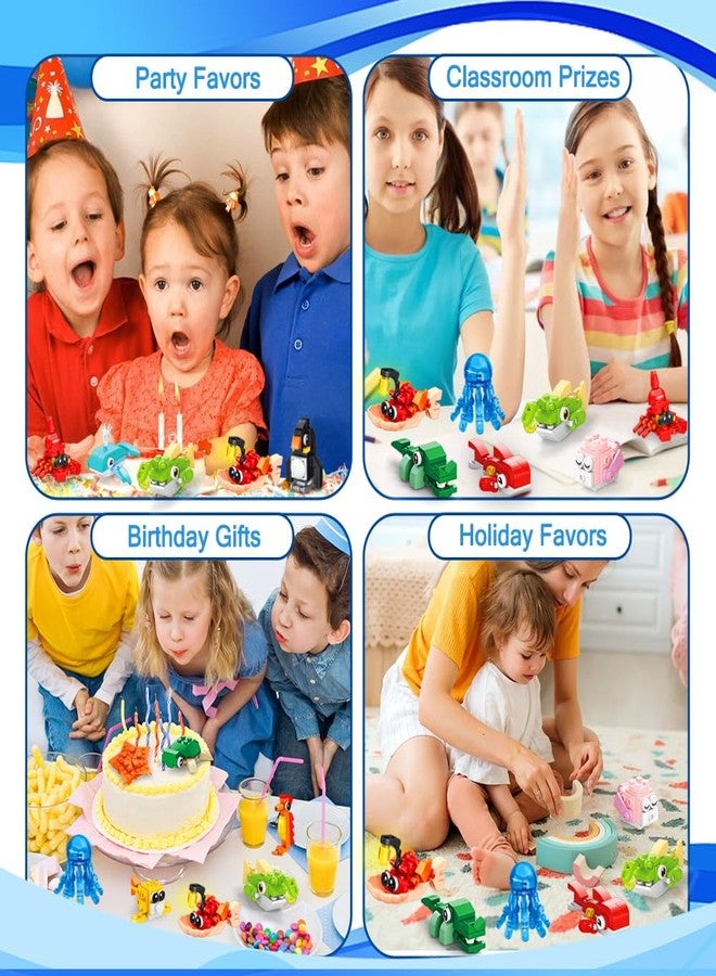 DULEFUN 25pcs Party Favors for Kids, Valentine Easter Building Blocks Bricks Toys Sea Marine Animals for Classroom Prizes Goodie Bag Fillers Halloween Christmas Birthday Gift for Boys Girls Ages 6+ - Image 4